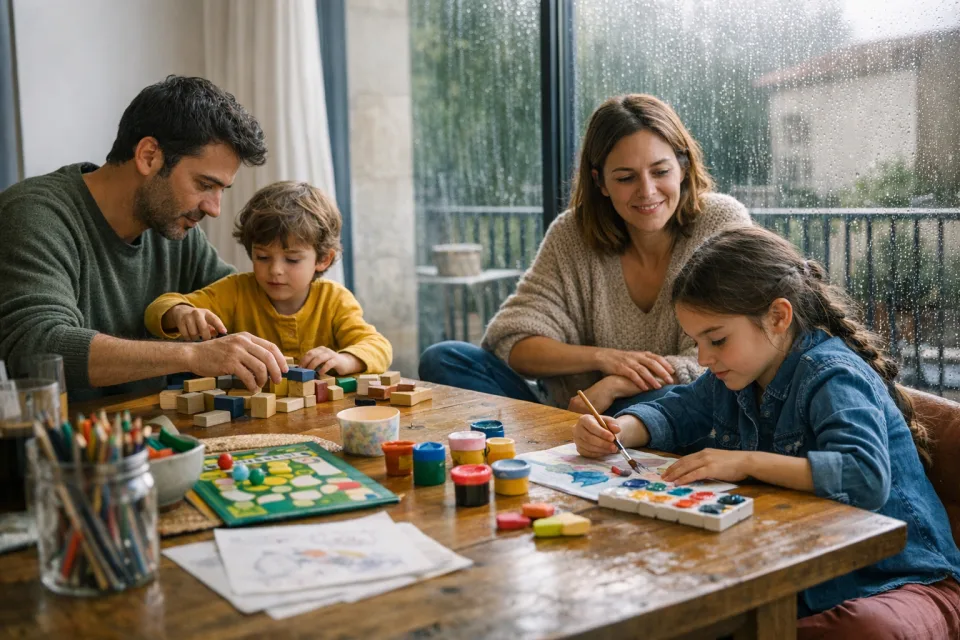 Dias de chuva com crianças: atividades em casa sem ecrãs
