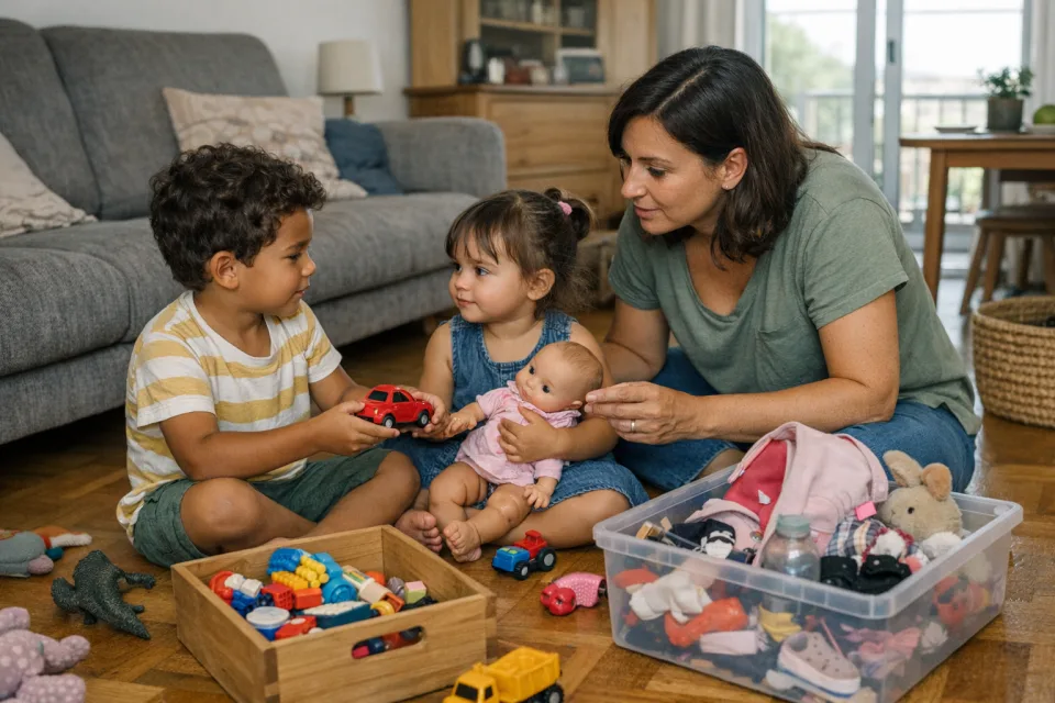 Partilhar brinquedos: como ensinar sem forçar tudo